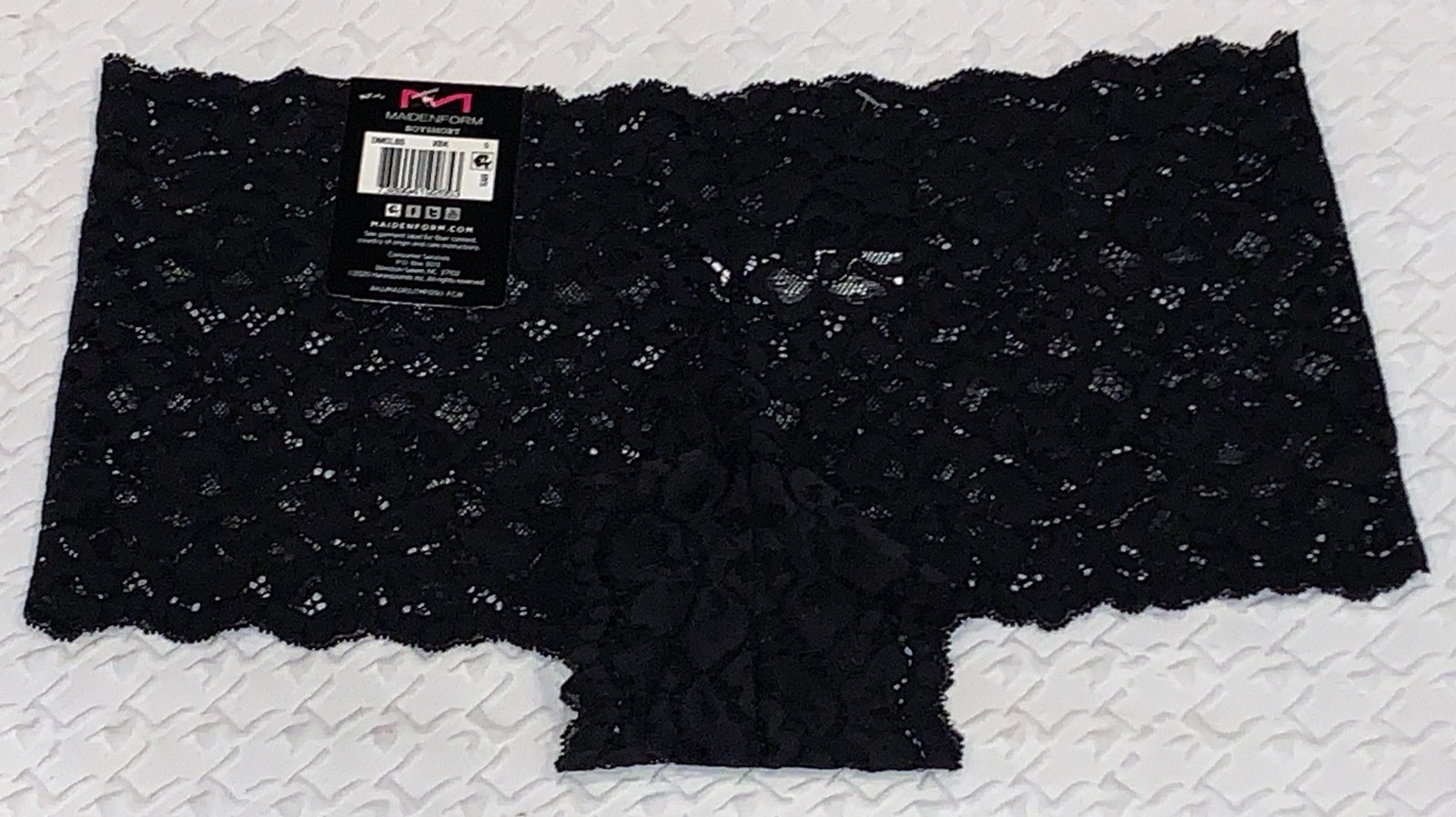MAIDENFORM Sexy Must Haves Lace Black Cheeky Boyshort Panty Womens S M L XL 2XL