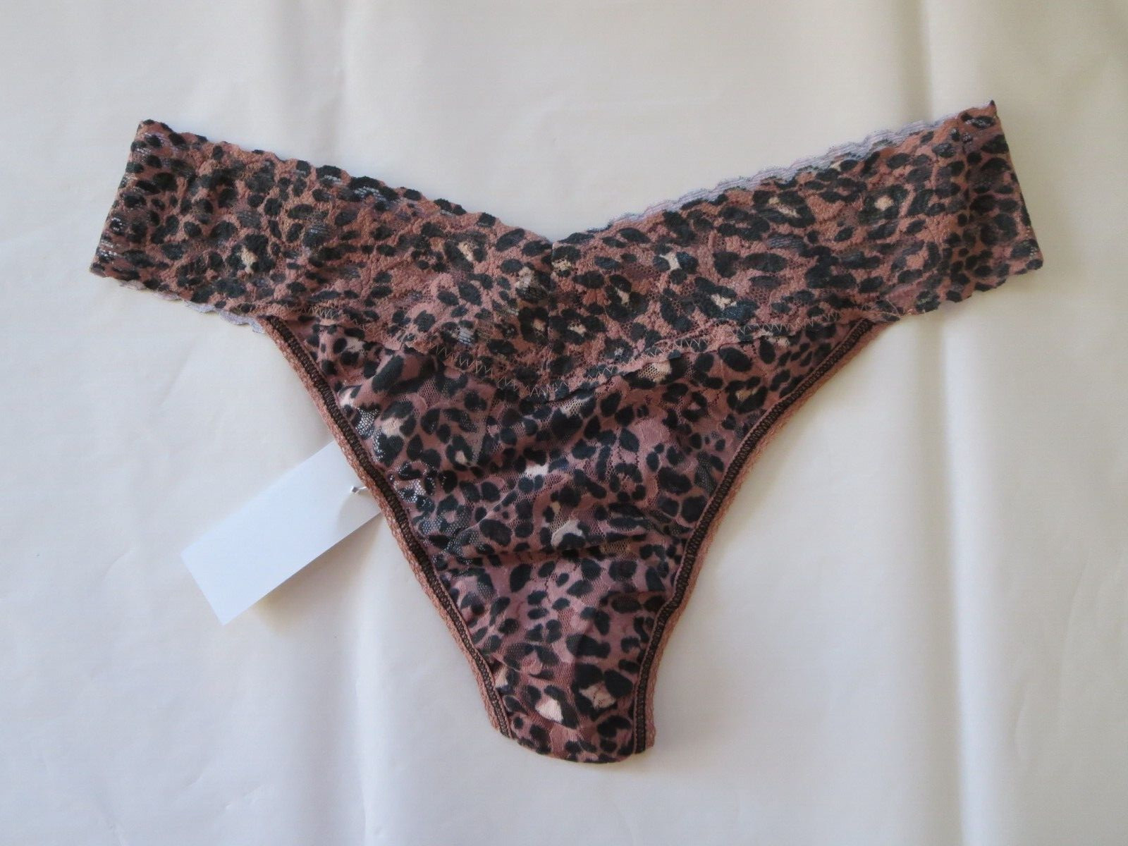HANKY PANKY LEOPARD NATURAL RISE THONG, MULTI/BROWN, ONE SIZE, NWOT $25