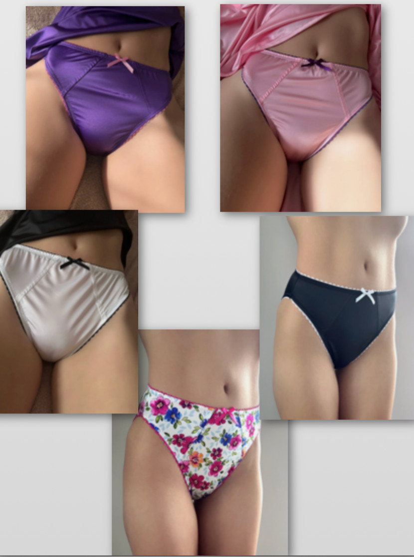 ALL 5 Katie & Laura’s PIXIE KATIE Satin Panties