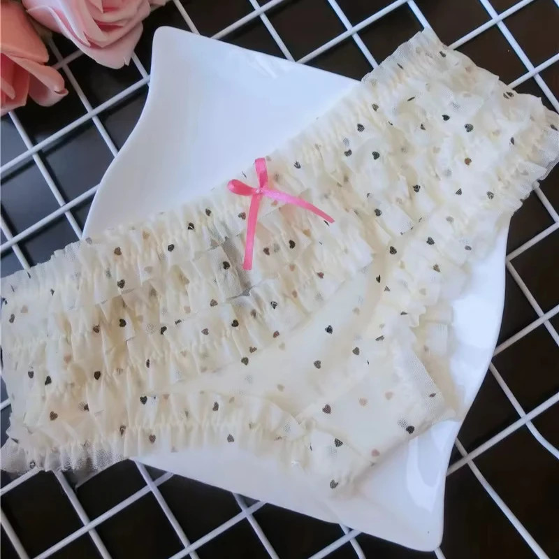 Fashion Low Waist Lingerie Cute Sweet Female Panties Underwear Cake Layer.