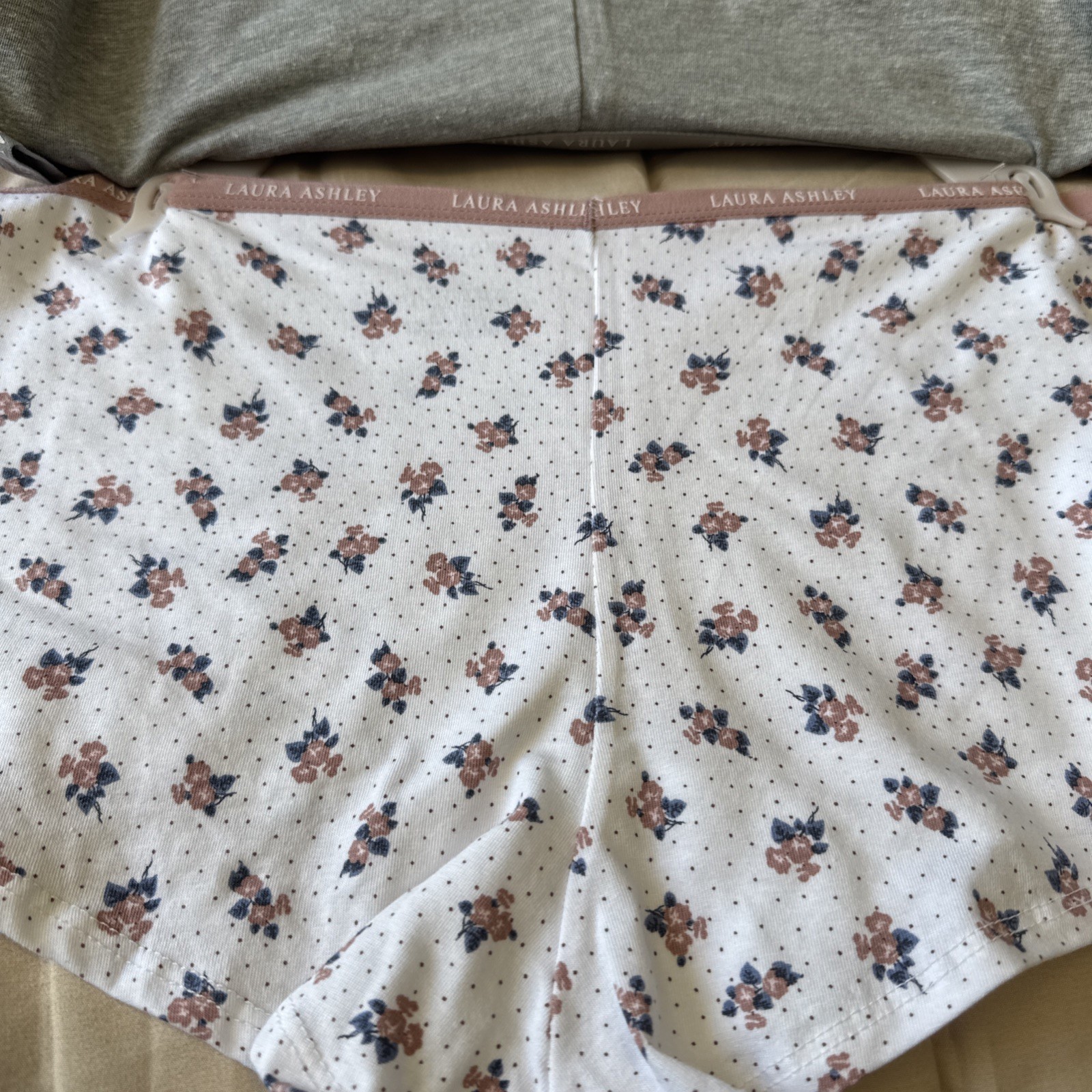 Laura Ashley Panties Boyshorts Underwear 5 Pack Size XL Bottoms Cotton Floral