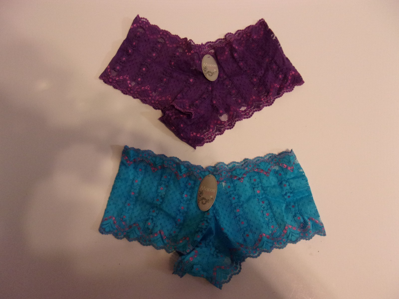 NWT 2 Pairs MOPAS Intimate Lace Women’s Panties SIZE M NWT