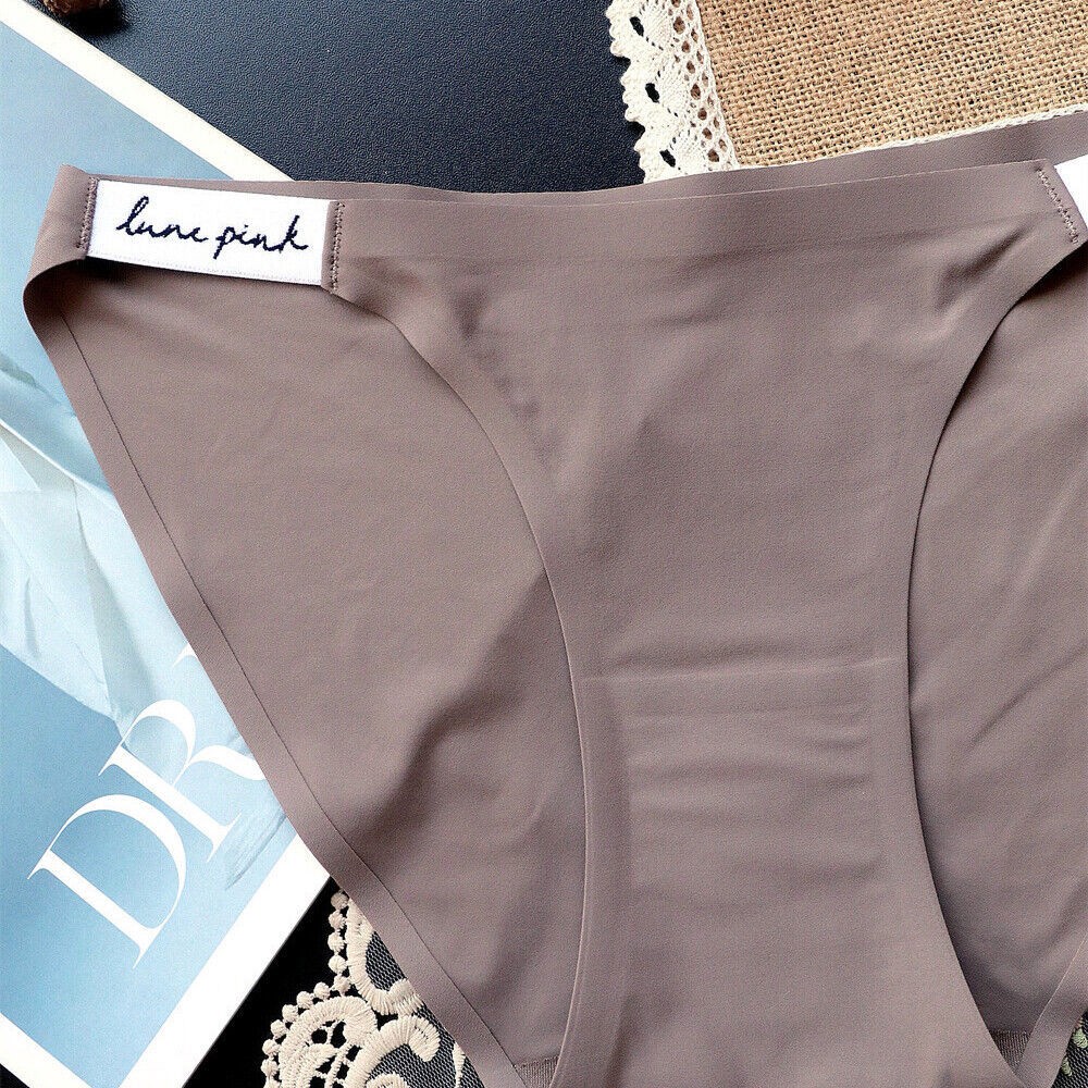 6 Packs Lot Sexy Womens Ice Silky Panties Full Briefs Underwear Smooth Lingeries