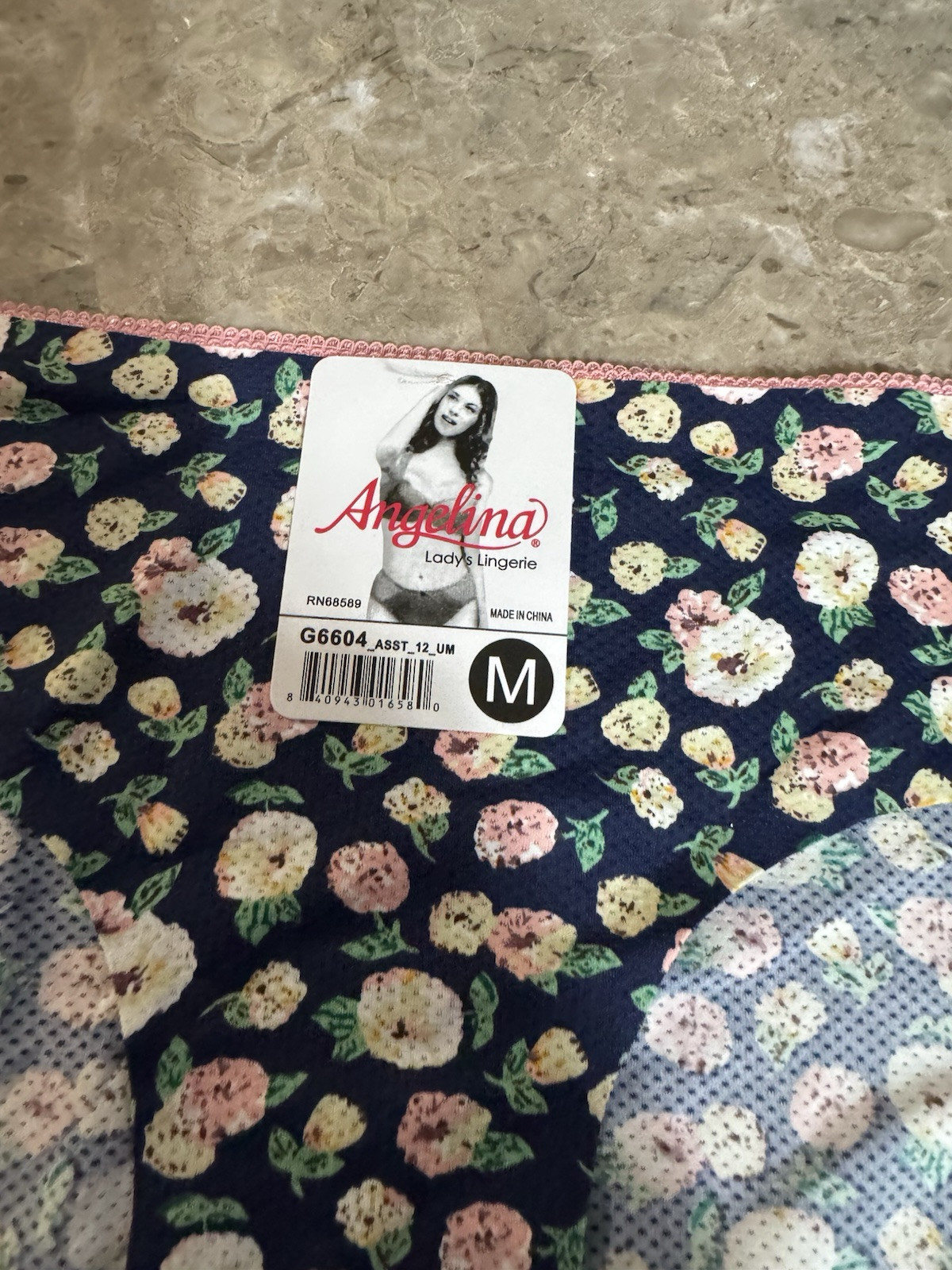ANGELINA LADIES LINGERIE PANTY! FLORAL. MEDIUM ( RUNS SMALL ) NEW!
