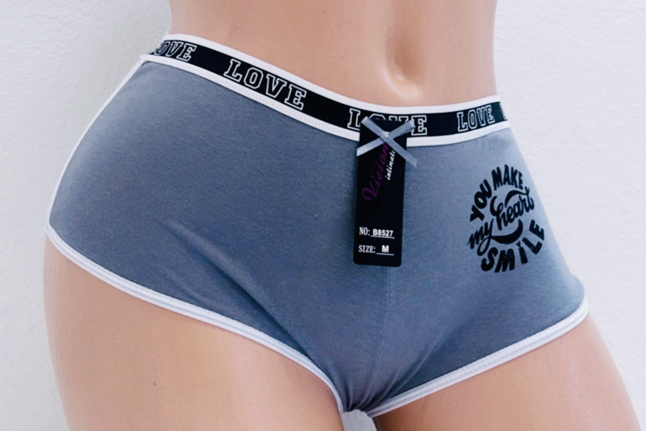 Boyshorts Sports Short Panties 6-12 Boxer Briefs Cotton Sporty Knicker 8527 S-XL