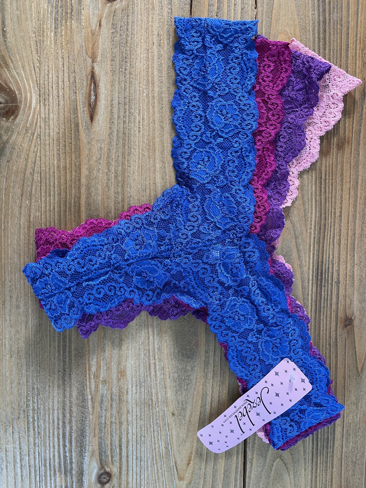 Jezebel by Felina VintagePosh Thong Underwear 4 pack in variety of colors, Small