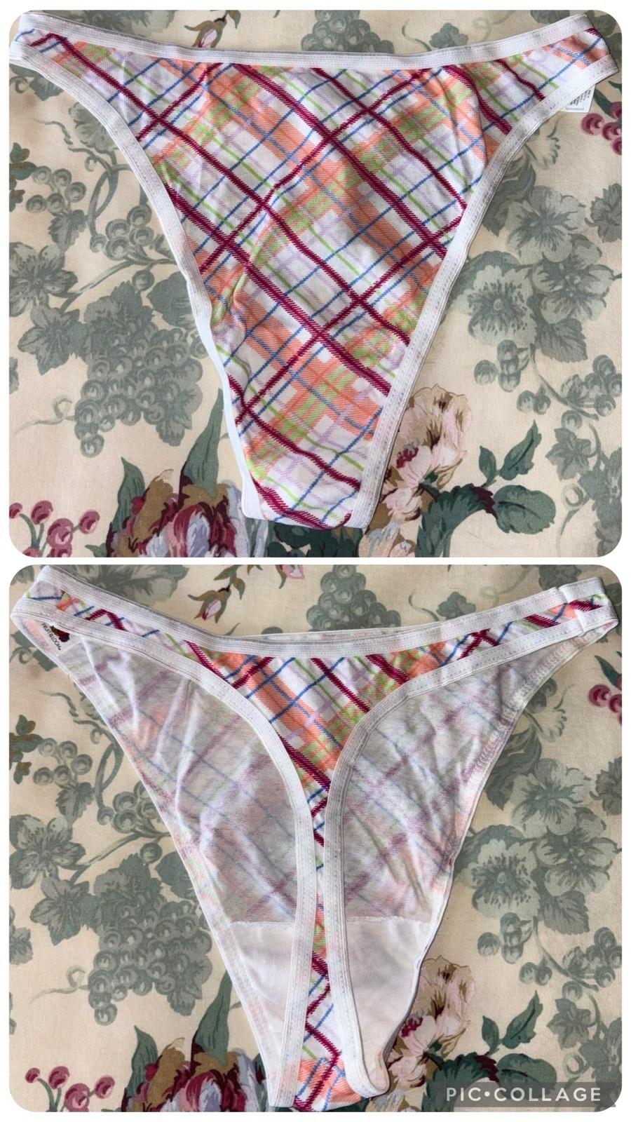 Vintage Fruit Of The Loom 6 M Cotton Y2K String Thong Panty Underwear