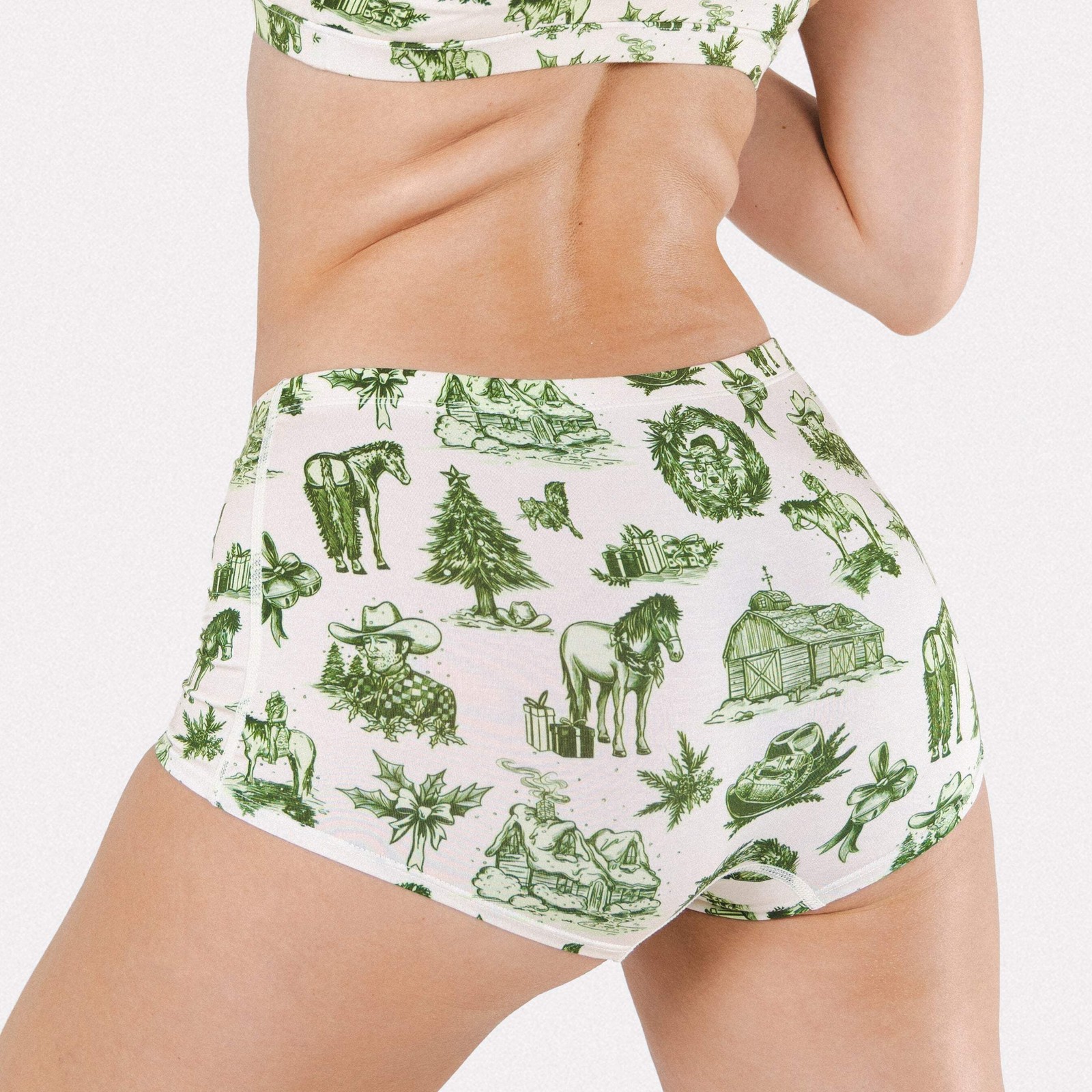 Shinesty “The Western Wonderland” Western Toile Modal Boyshort Underwear