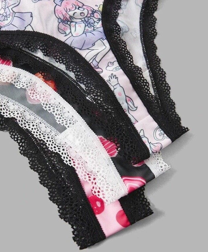 Womens Size 6-8-10-12-14-16 Gamer Gothic Anime Thong Knickers Underwear S M L XL