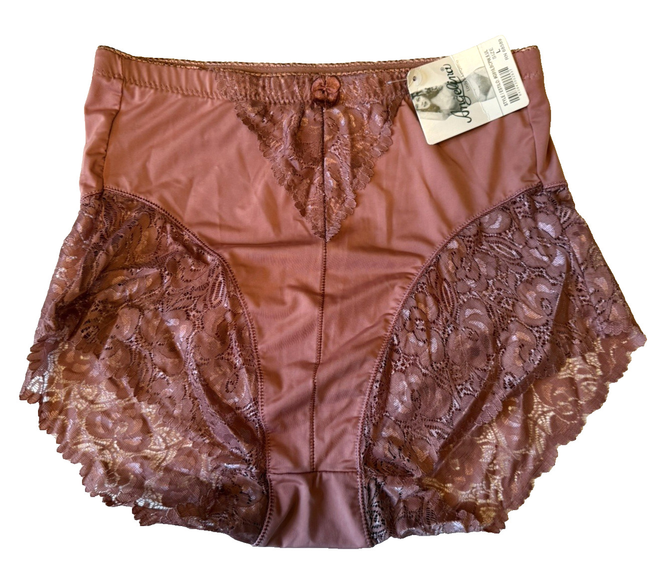 Panty Underwear Rose Angelina Brief with Lace Trim Size Large Panties