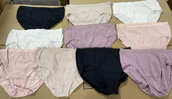 12 pk FRUIT of the Loom FIT FOR ME 100% COTTON HIPSTER Brief Size – 12