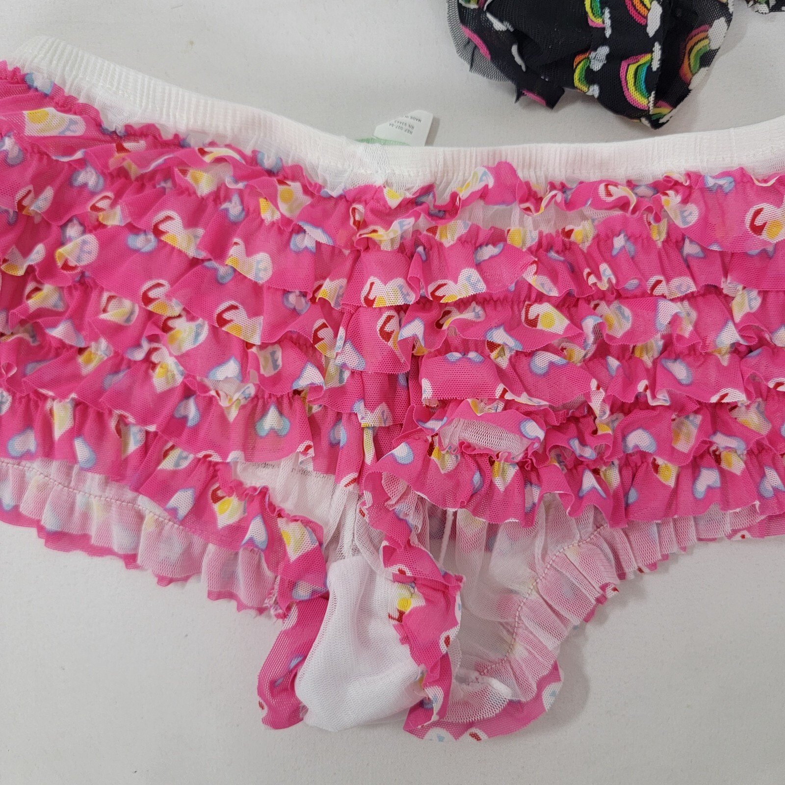 2 Honeydew Mesh Hearts & Rainbow Rumba Women’s Panties Underwear S Small NEW