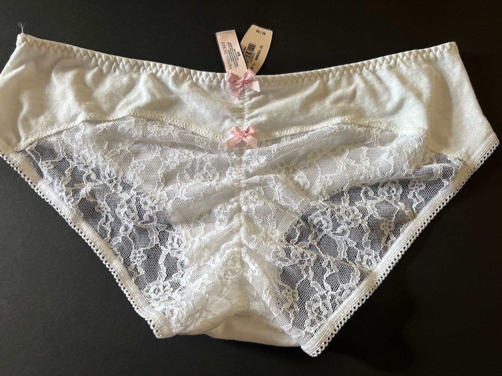 VINTAGE VICTORIAS SECRET BIKINI HIPHUGGER CHEEKY LACE COTTON SISSY PANTIES NWT