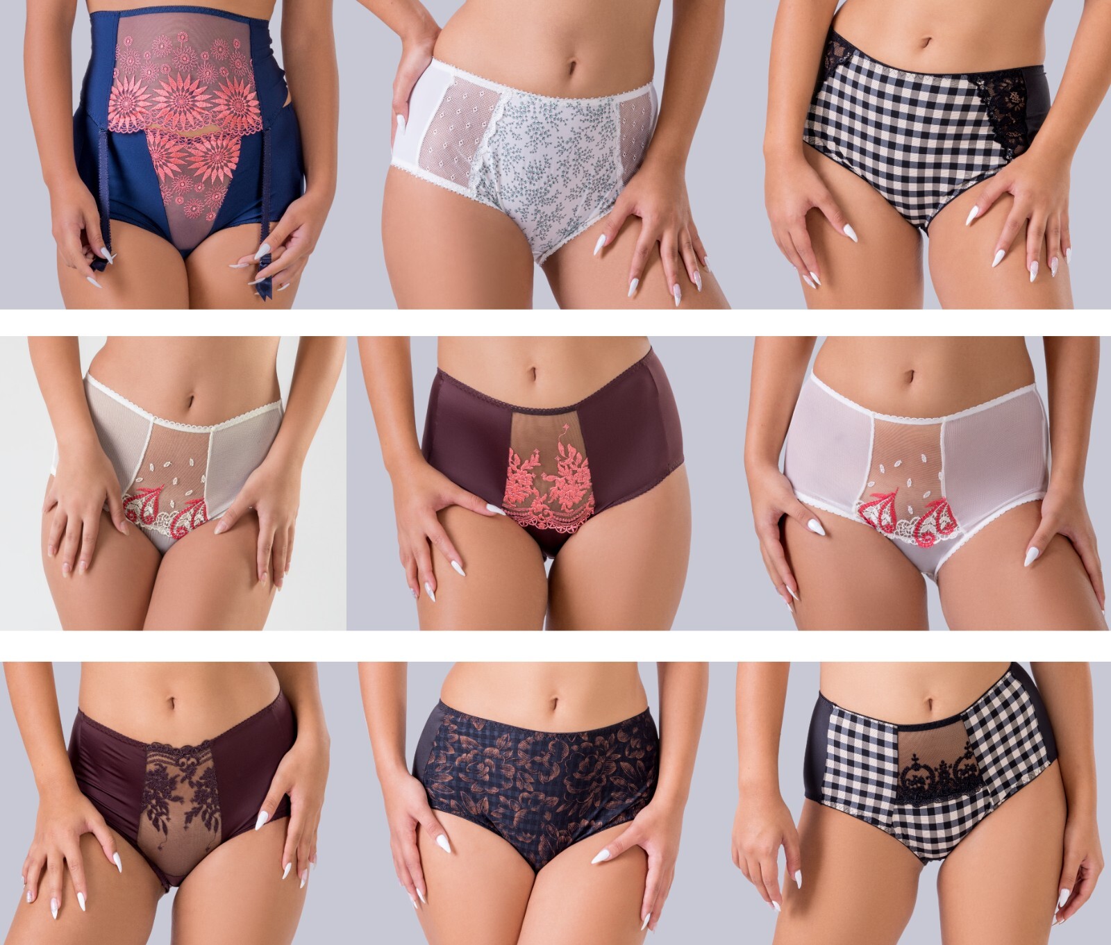 VALEA Luxury High Waisted Briefs Panties Full Knickers Bikini Underwear Women