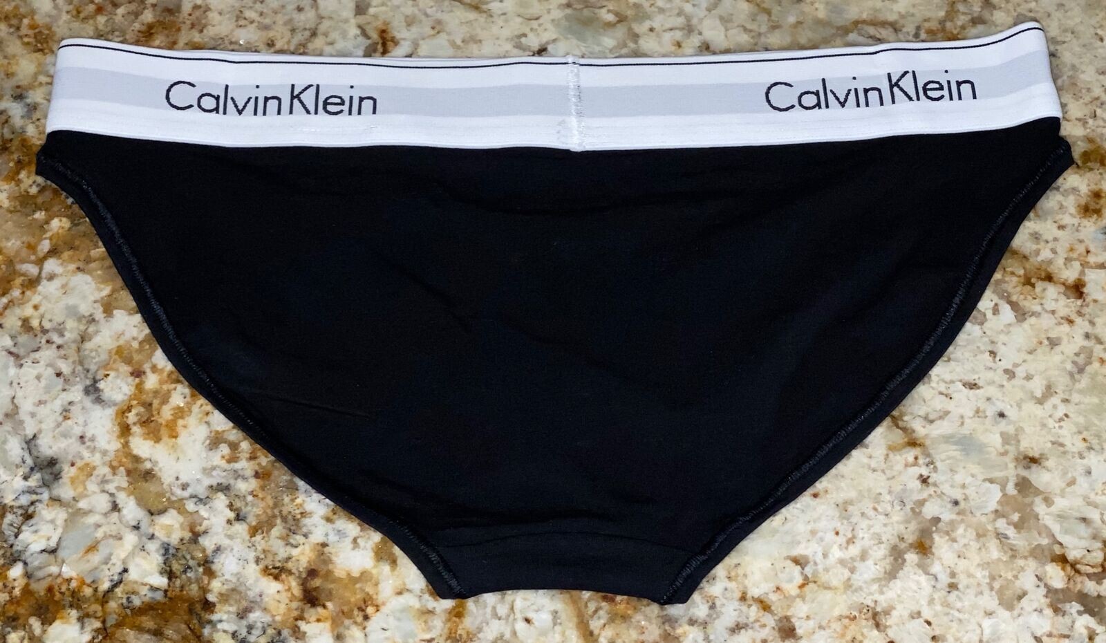 CALVIN KLEIN Modern Cotton Black White Bikini Panty Womens Sz S 5 M 6 XL 8 F3787