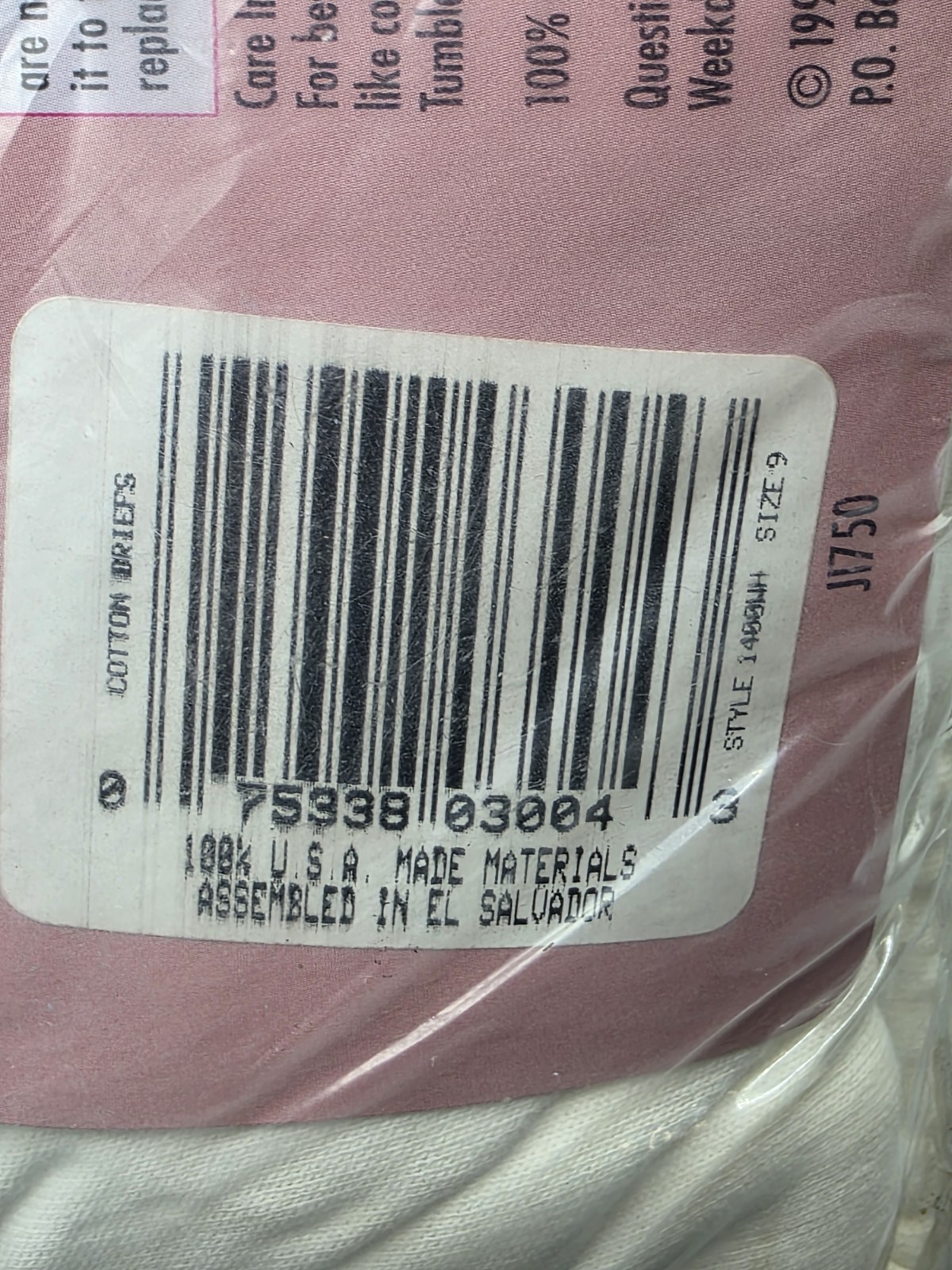 VINTAGE 1997 Hanes Her Way Cotton Brief (3) Pair Size 9 White – NEW