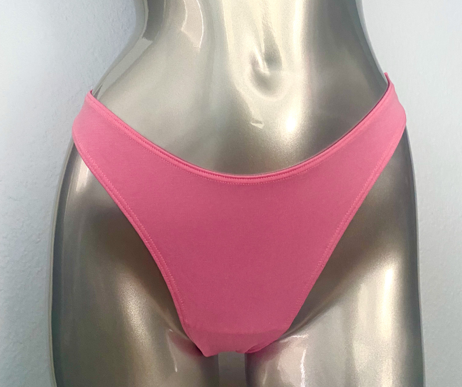 Victoria’s Secret Thong Panty Cotton Modal Elastane Pink Soft High Leg S M XL