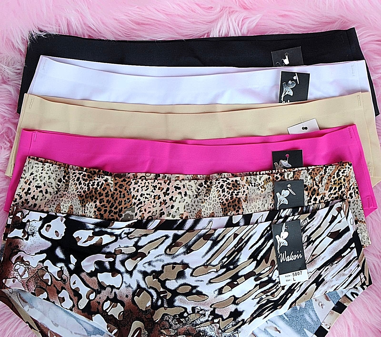 smooth SEAMLESS NYLON sexy 6 colors sissy low cut hipster panties sz L