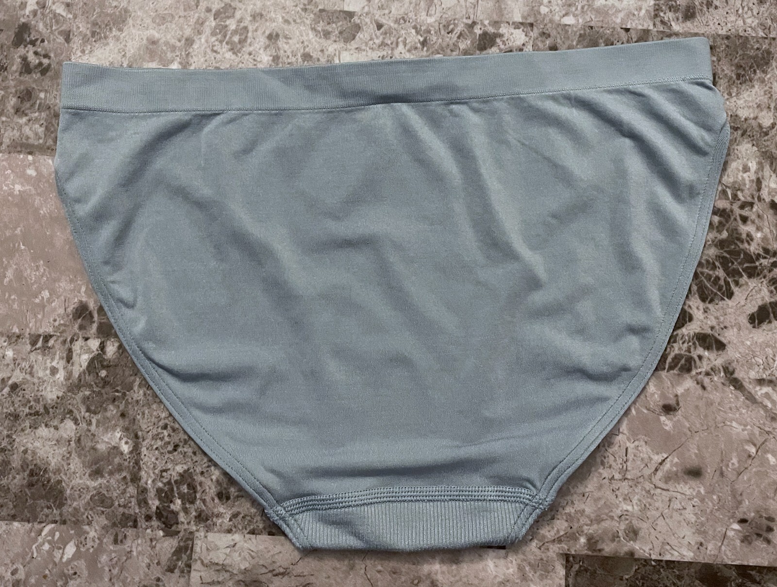 NWT VICTORIA’S SECRET SMALL BLUE WHITE LOGO STRETCH SEAMLESS BIKINI PANTIES