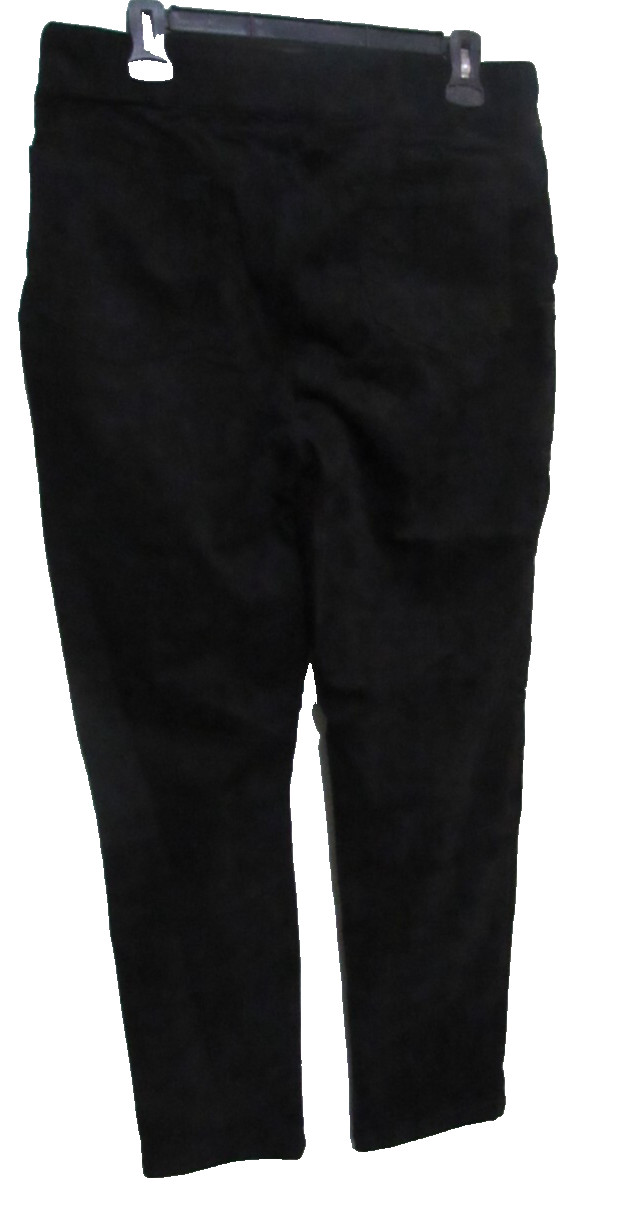 NWT CHARLIE B. ELASTIC WAIST TAPERED LEG PULL ON ANKLE PANTS BLACK L ? NWT