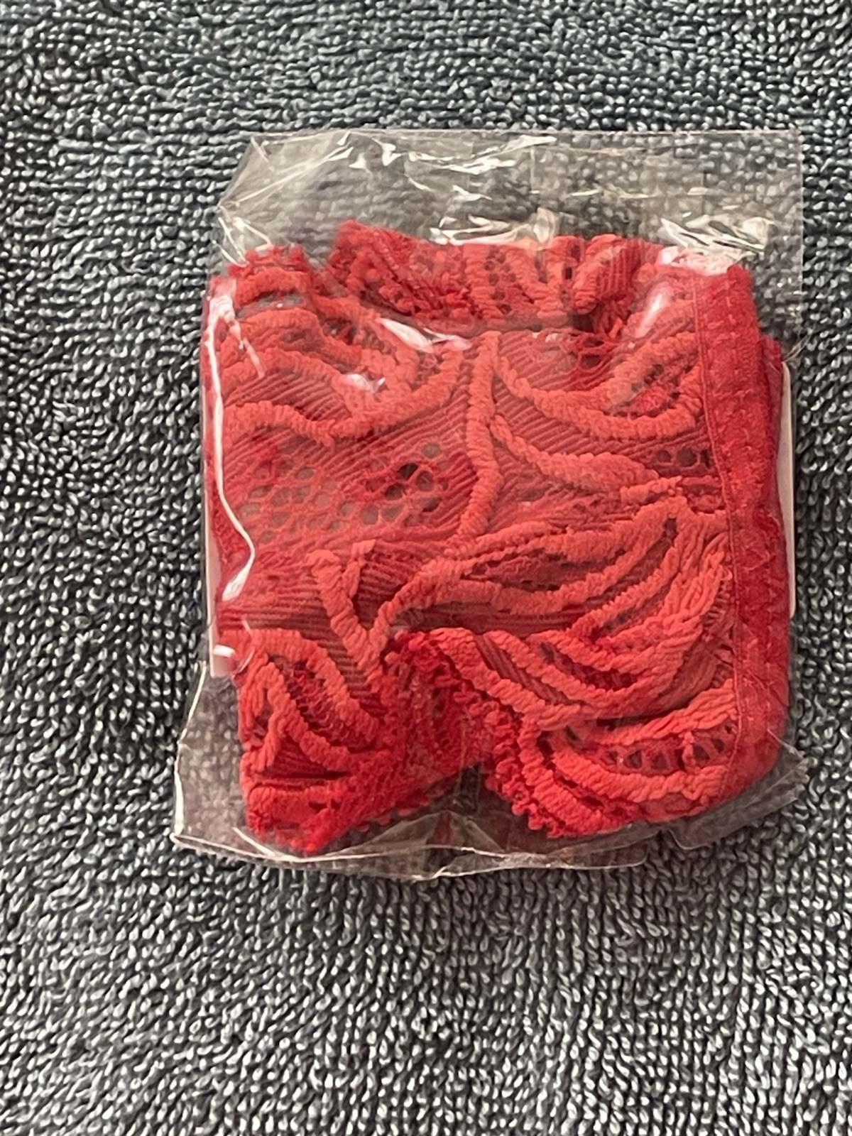 613 Wicked Weasel Panties Knickers Red Medium Thong Front Center Seam