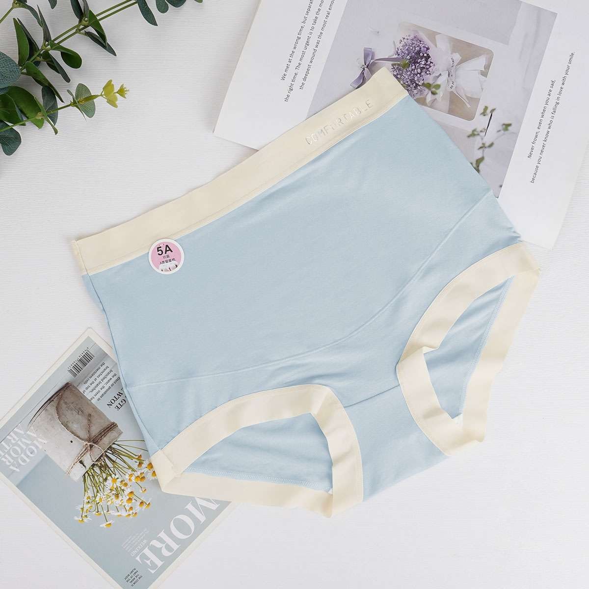 1-4Pcs Women Underwear High Waist Briefs Panties Stretch Maternity Comfy Fiber