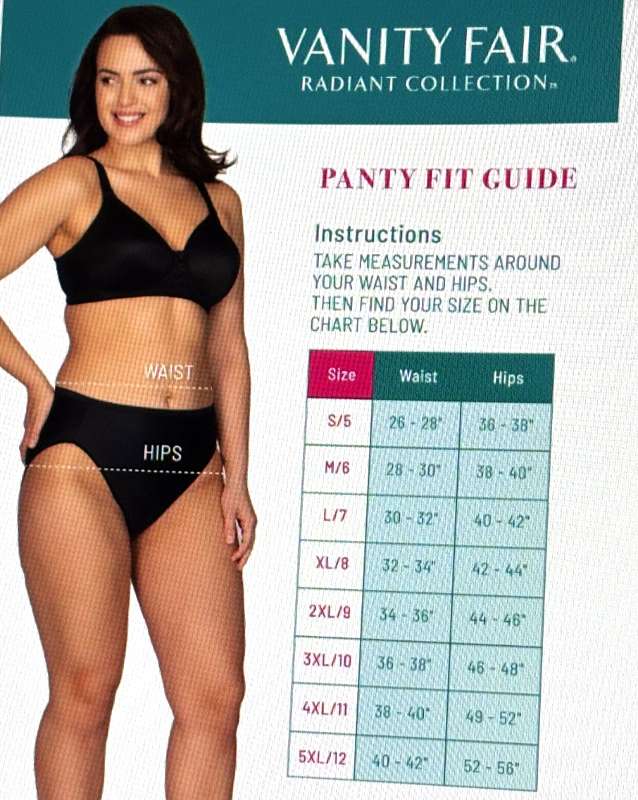 Vanity Fair 10/3XL Champagne Satin Hi Cut RADIANT Undershaper Panties #48301 NEW