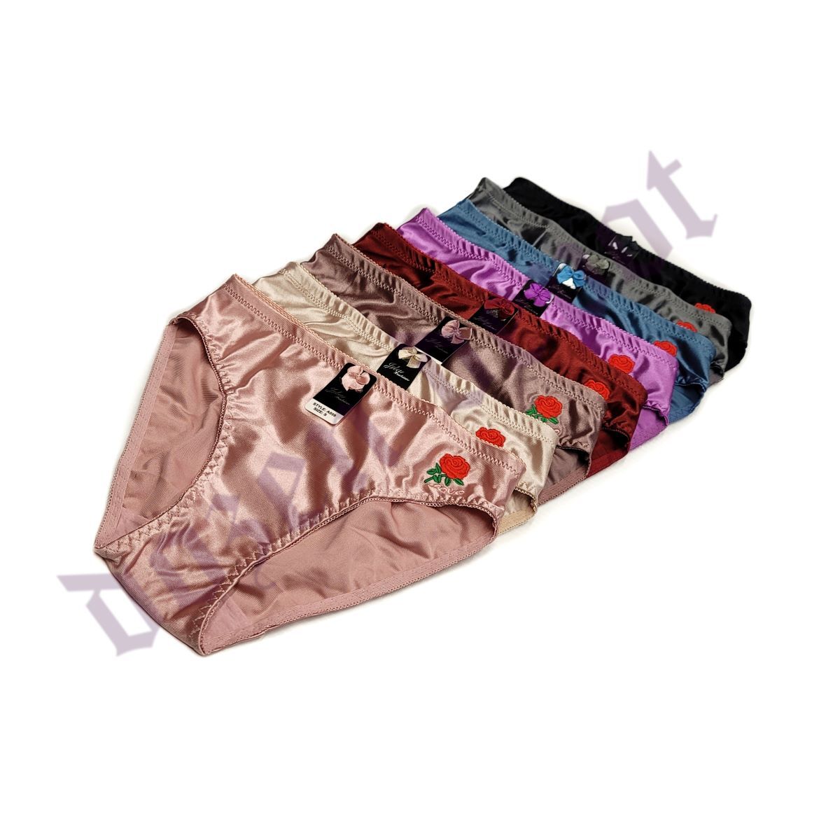 Women Full Seat Coverage High Cut Shiny Satin Silky Comfortable Bikini panties