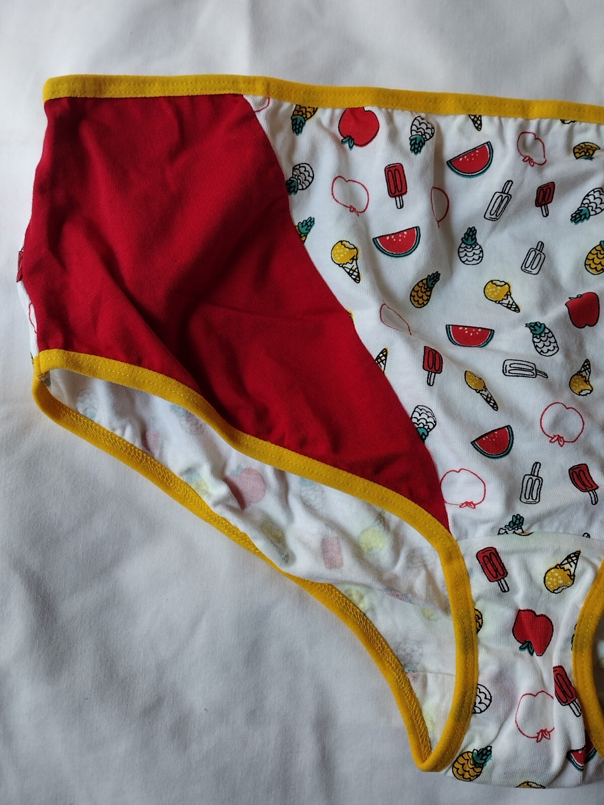 CLOVIA 3XL RED FRUIT PRINT HIPSTER PANTY COTTON SPANDEX NEW WITH TAGS