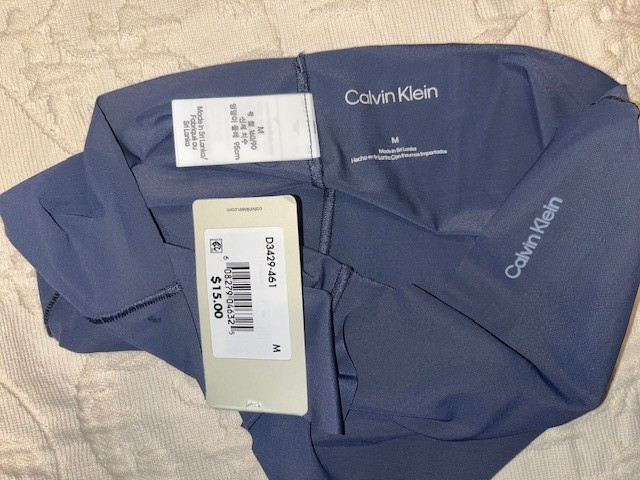 CALVIN KLEIN DARK BLUE HIPSTER PANTIES MEDIUM NEW Invisible Microfiber Stretch M