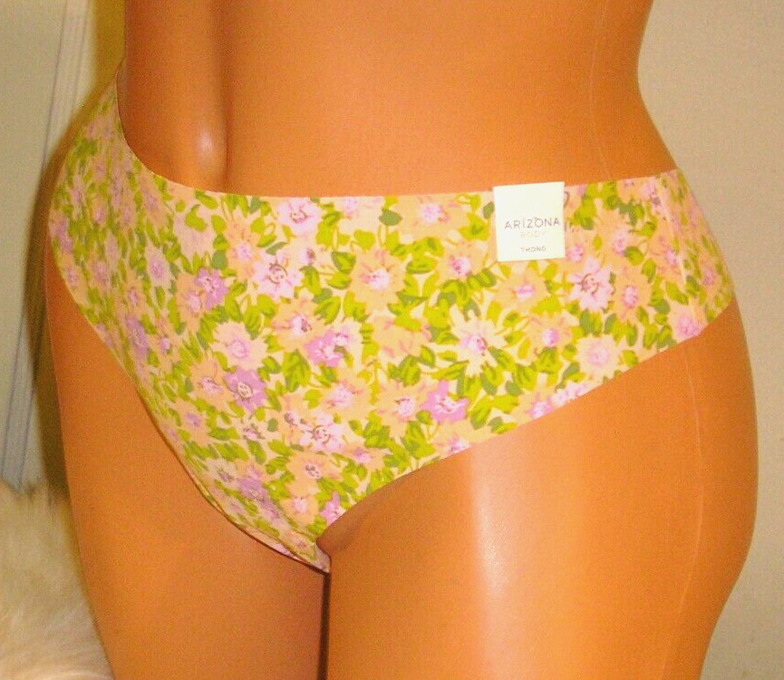 Panties Lingerie Arizona Body Floral No Show Thong XL Adult Gift
