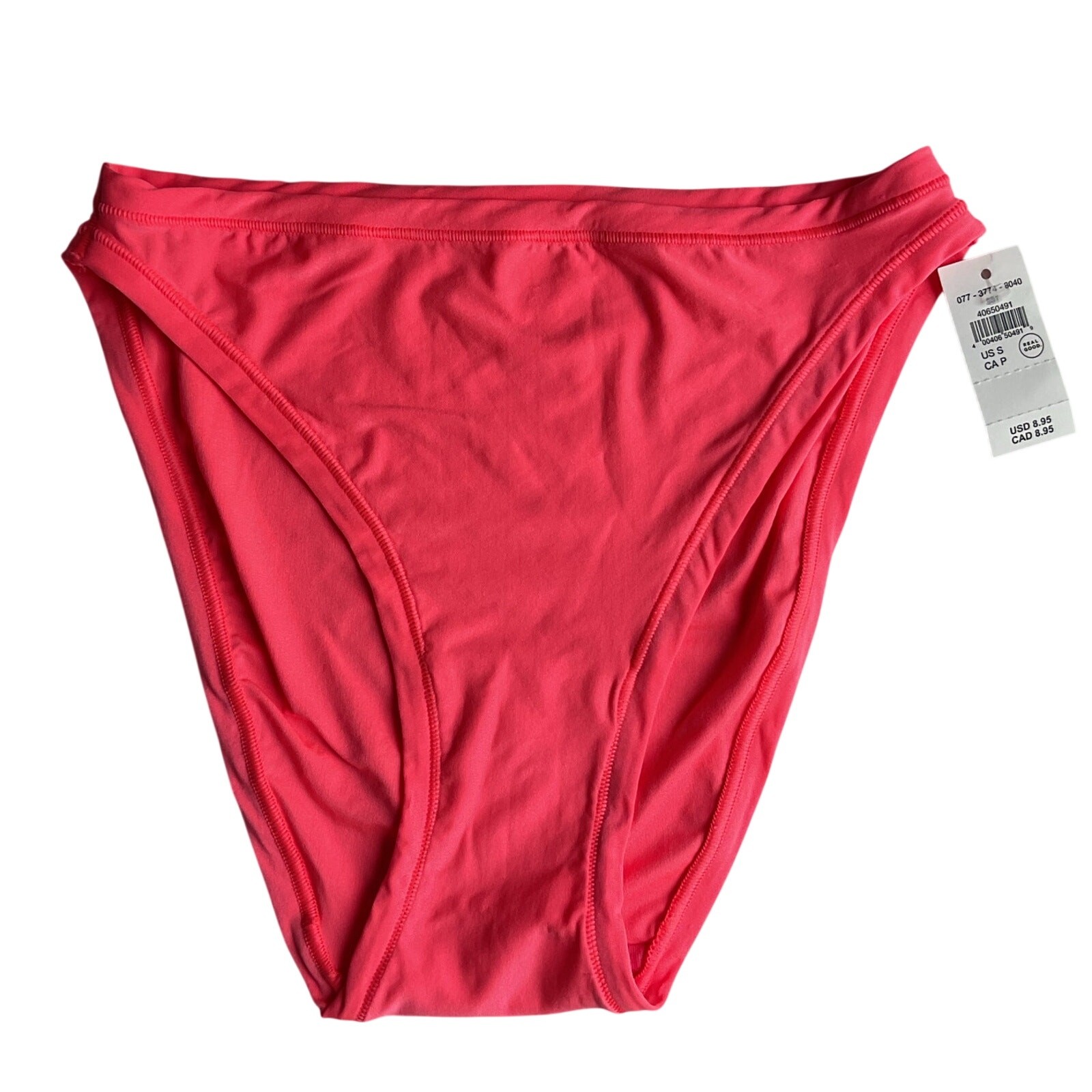 Aerie High Cut Bikini Bottom Pink Size S Real Good Underwear Recycled NWT
