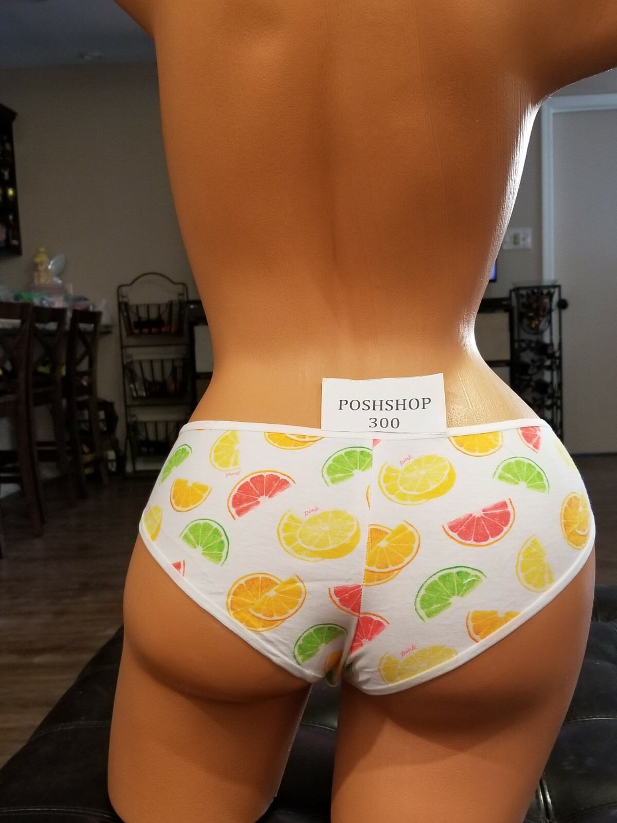 VICTORIA’S SECRET LEMON LIME ORANGE CITRUS PRINT STRAPPY CHEEKSTER TANGA