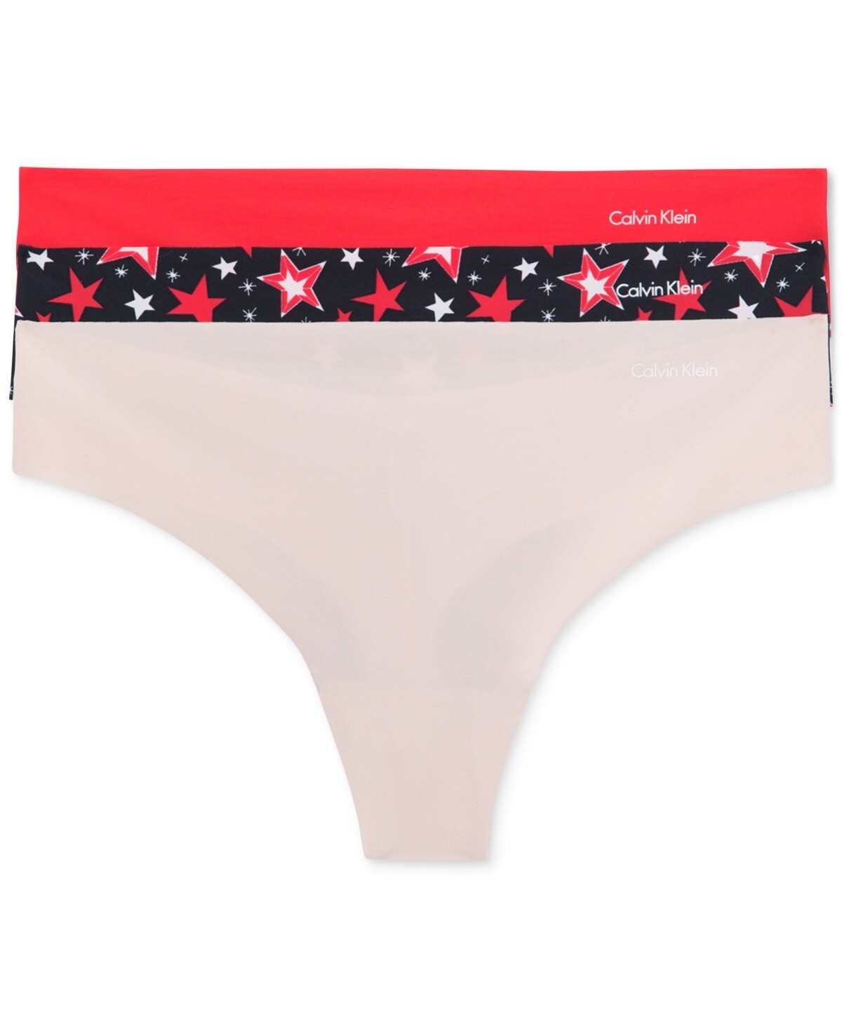 NIB! Calvin Klein Women’s Sz S 3 Pack Invisibles Thong Underwear Panties QD3558