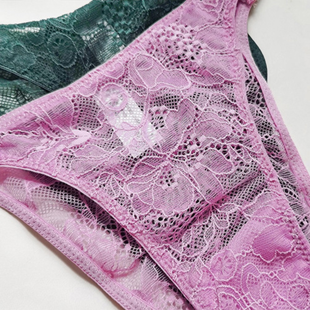 Sexy Low Waist Lace T Back Underwear Briefs for Women G String Thongs Panties