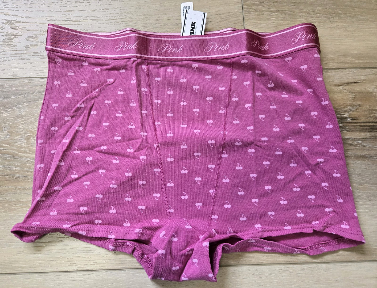 NWT Victoria’s Secret PINK Cotton Logo High-Waist Boy Short Boxer Panties M