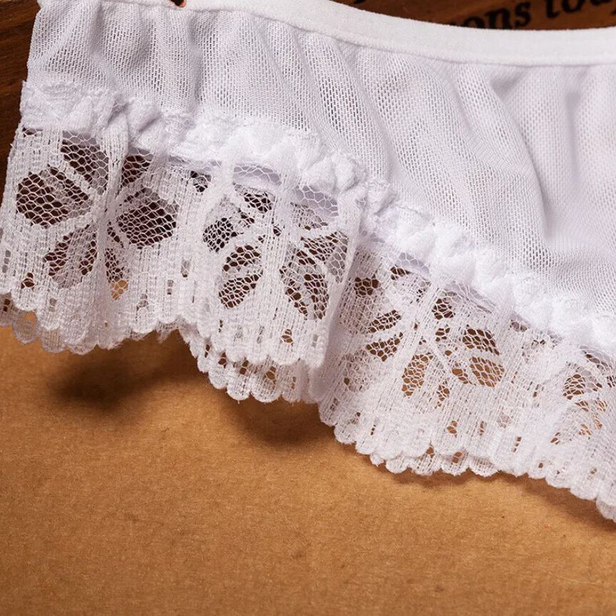 Womens Panties Lace Floral Crotchless Thongs Underwear Lingerie G-String Briefs