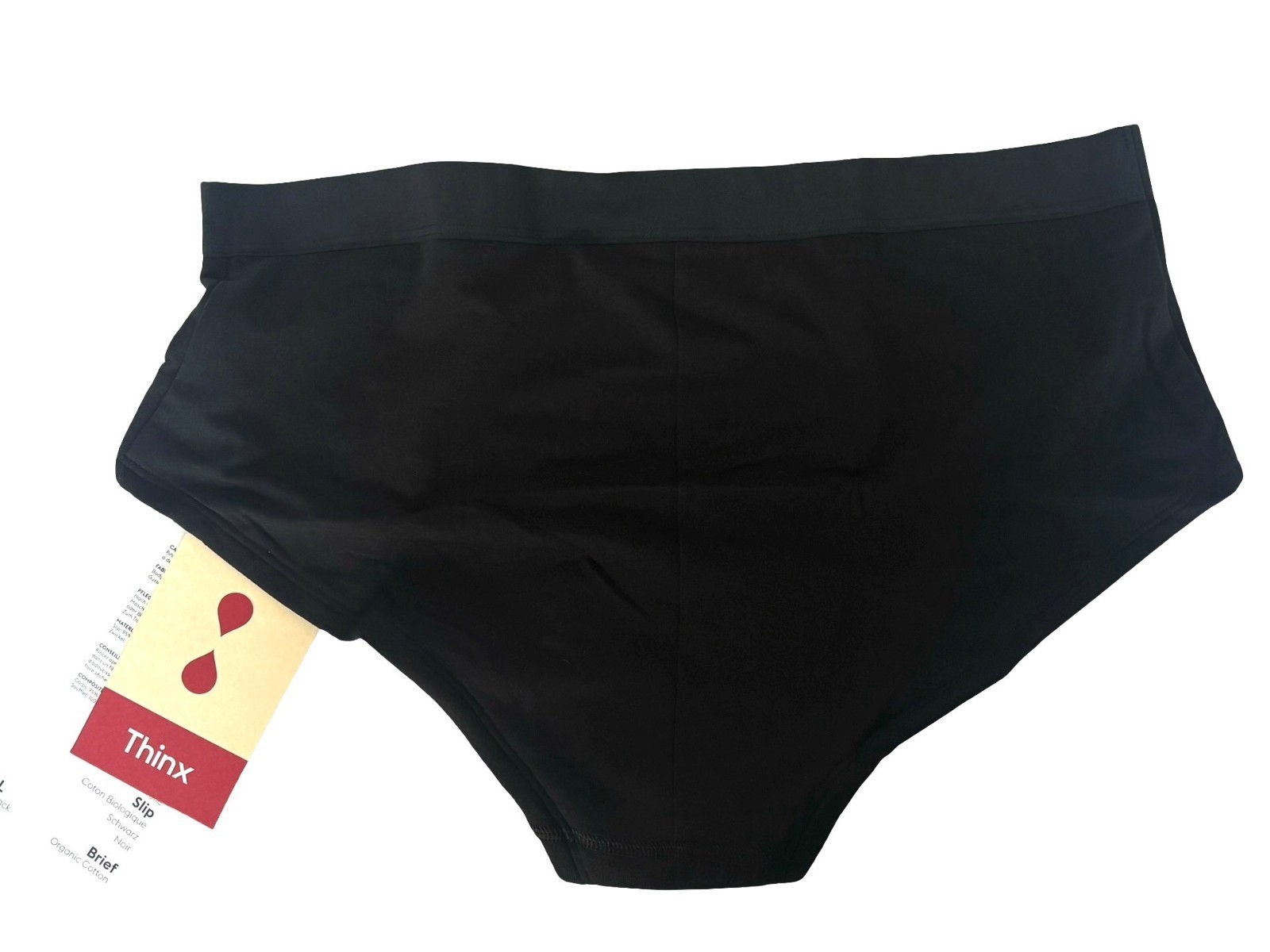 Thinx Sz L Period Proof Cotton Brief in Black Hiphugger (see desc) New