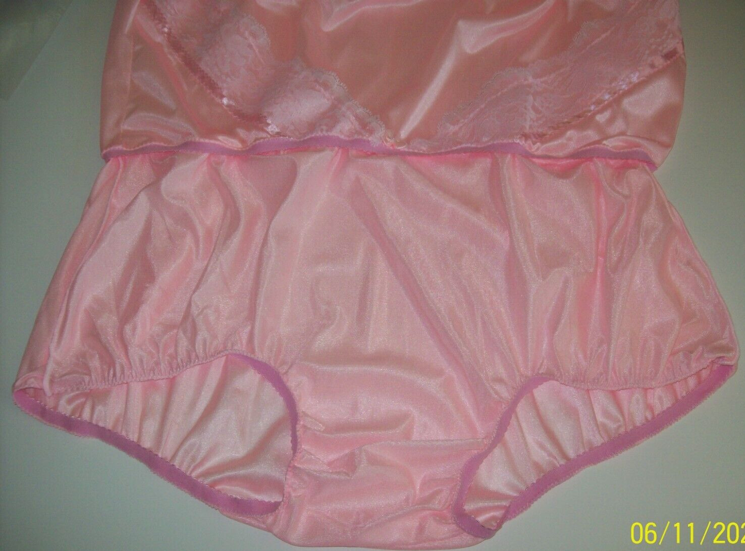 PINK Tricot Bubble Bloomer & SISSY PANTIES Men or Women 38-52″ Waistband 2X