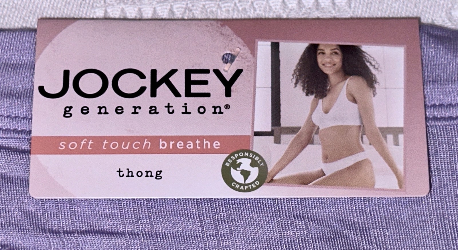 JOCKEY Generation Soft Touch Breath Lavender Thong Panty Womens S M L XL 2XL