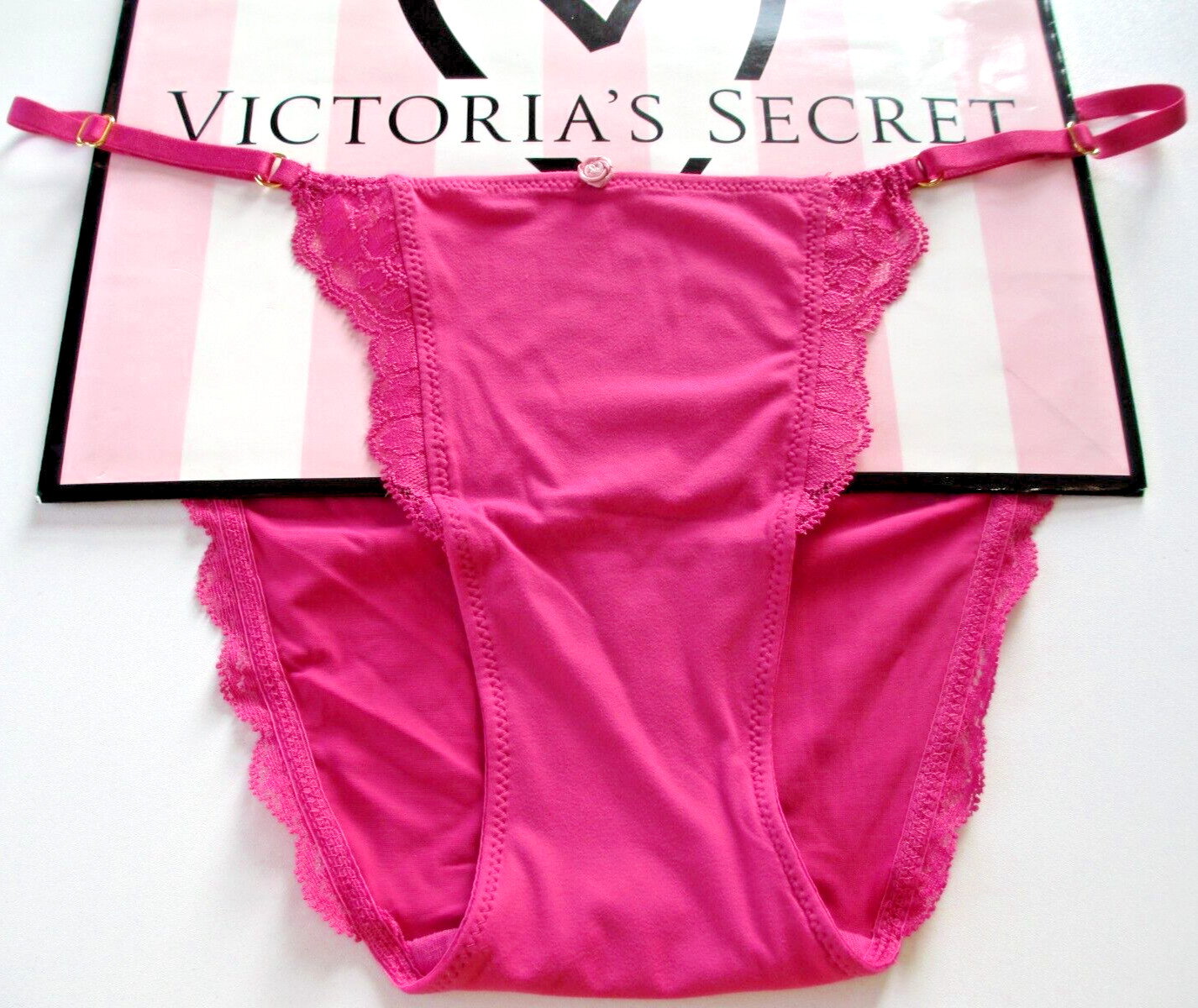 VICTORIA’S SECRET DREAM ANGELS String Bikini Panty M L Pink NWT Adjustable VS