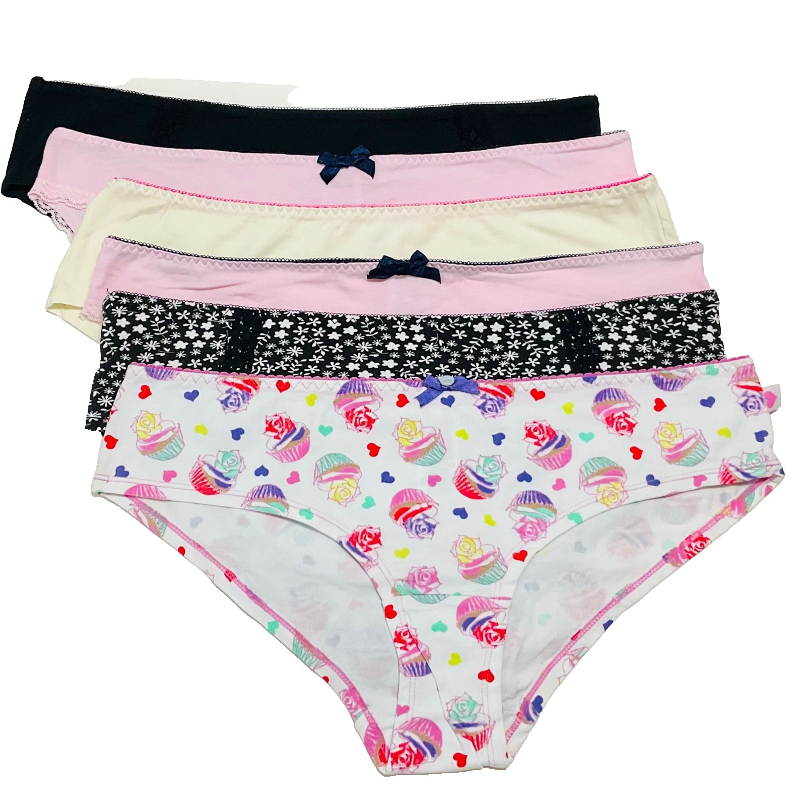 sz L – Pack of 6 – New Next Cotton Low-Rise Panties