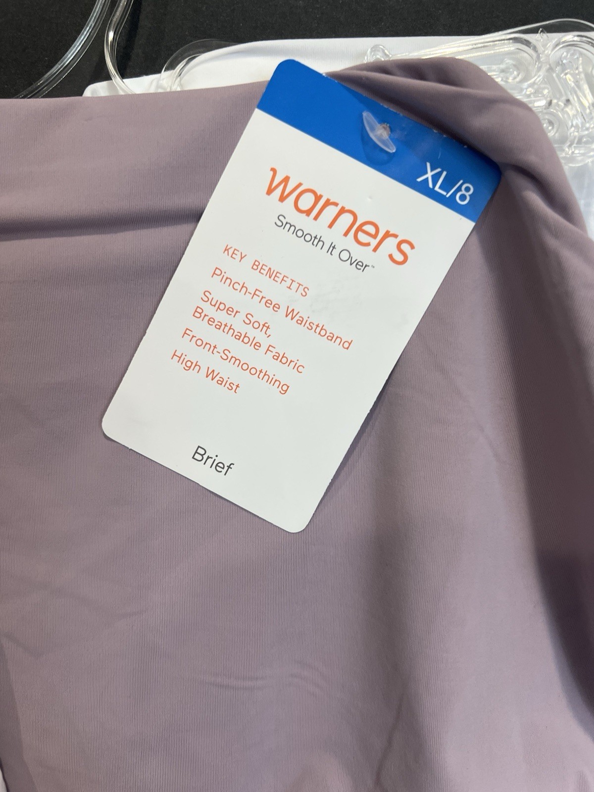 3-pc WARNER’S “Smooth It Over” High Waist Briefs White/Lilac/White Size XL NWT