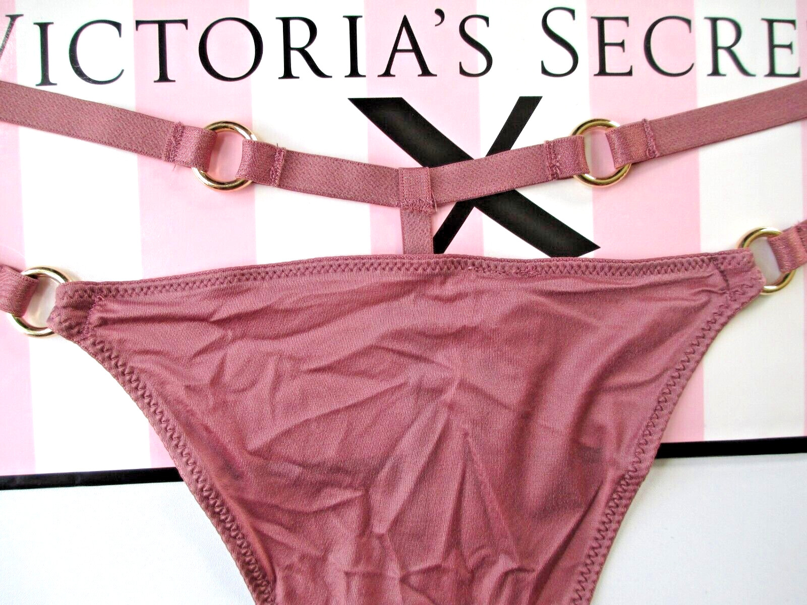 VICTORIA’S SECRET VERY SEXY V-String Thong Panty S M L XL Vintage Rose Hardware