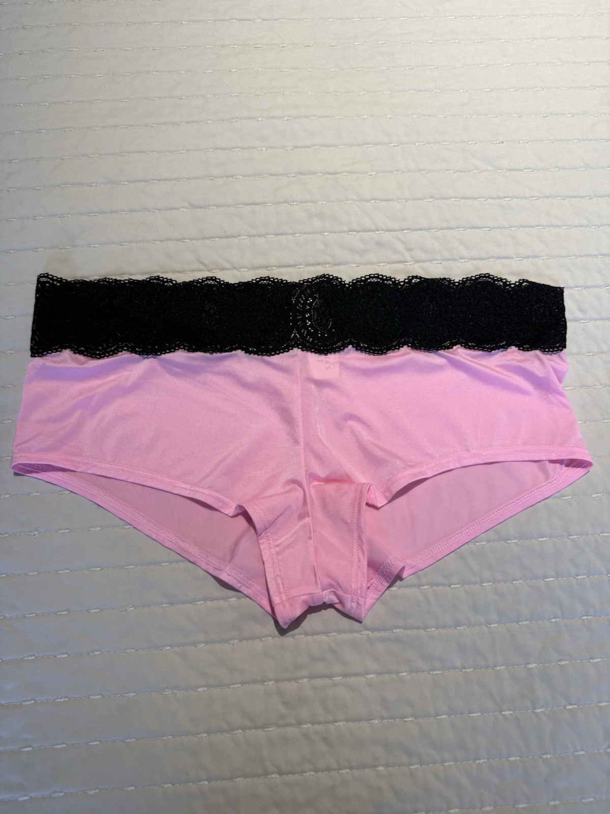 Victoria’s Secret NWT VINTAGE Large pink classic satin lace band cheeky