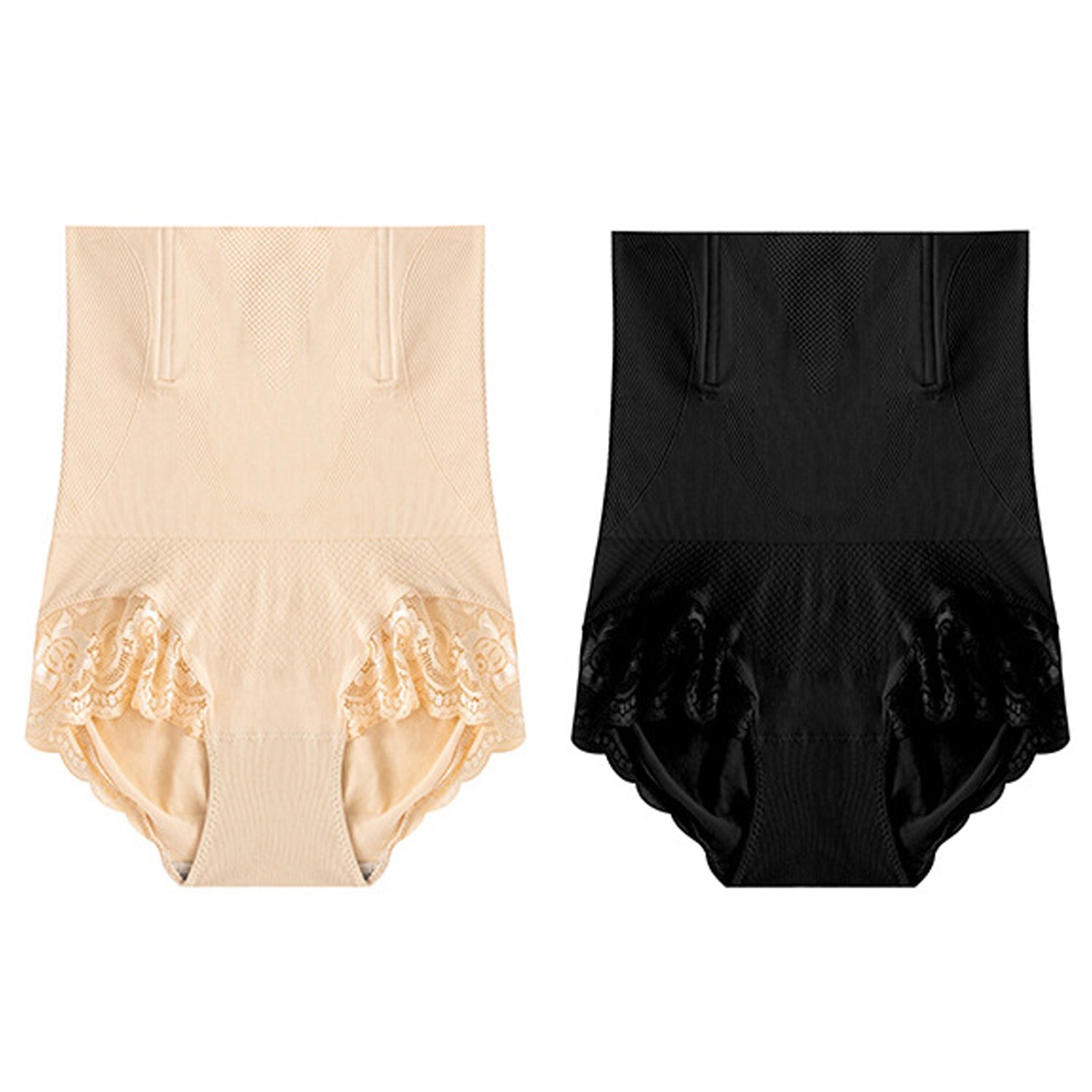 Women High Waisted Tummy Control Panties Butt Lifting Underwear Lace Shapewear