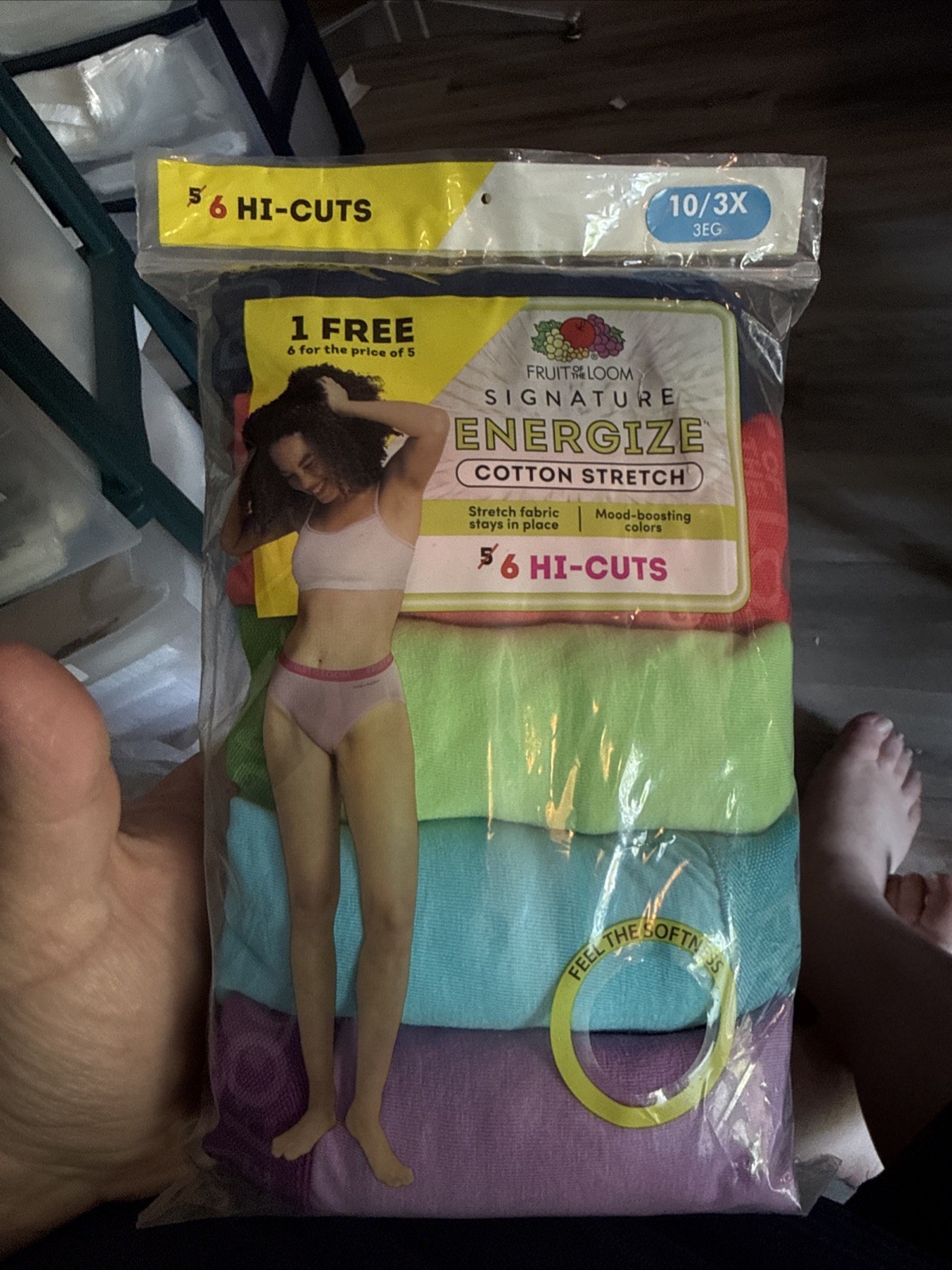 Fruit Of The Loom Signature Women’s Energize Hi-Cut Panties stretch 10/3x