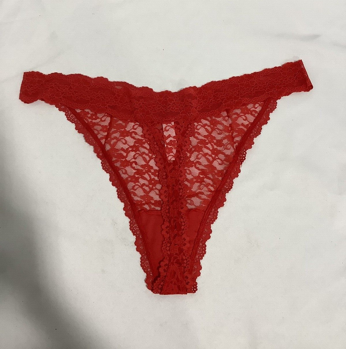 Moi Opulence Thong Sexy Feminine Lace Thongs Deep Red XXL