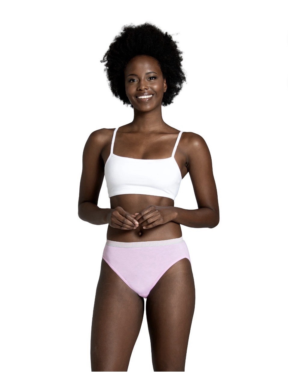 10-Pack FRUIT OF THE LOOM Women’s 9/2XL Heather Hi-Cuts Eversoft Panties