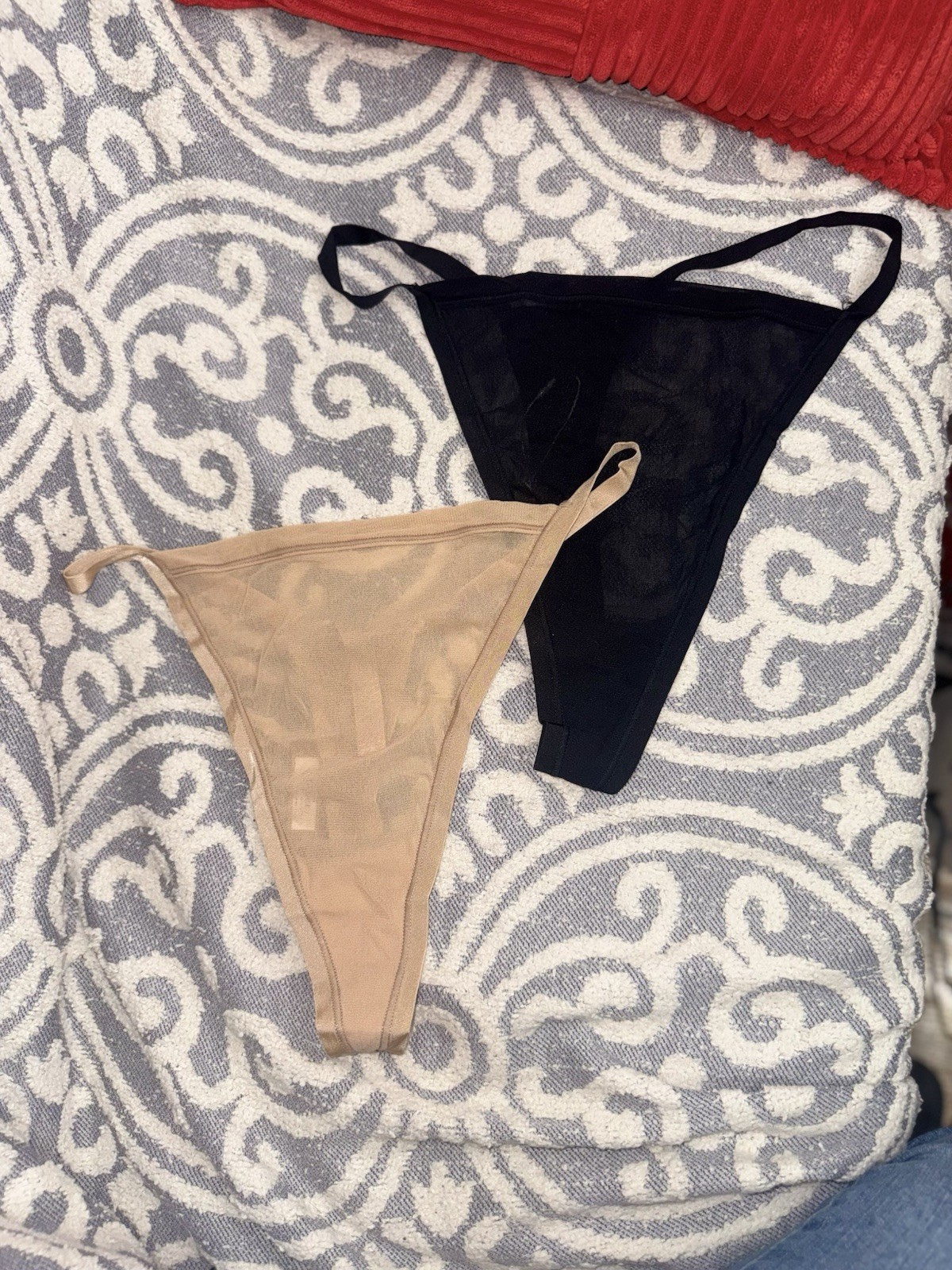 Skims Size 3x Thongs Bundle Summer Mesh Mid-Rise Thong Panty Clay & Onyx